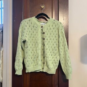 Brittney Porter Lovely Cardigan in Spring Green, size M